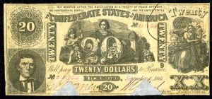 Confederate twenty dollar bill